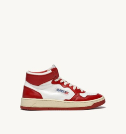 Autry WB02 medalist mid leather white/ red