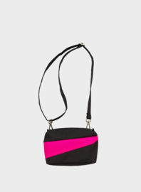Susan Bijl  The New Bum Bag Black & Pretty Pink Small