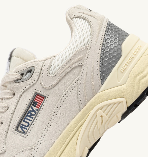Autry - UM10 - HYPERWAY - WHITE/SILVER MESH AND SUEDE