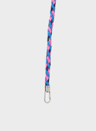 Susan Bijl - The New Kumihimo Strap - Short - Blueback & Fluo Pink