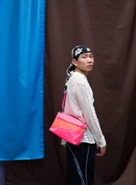 Susan Bijl - The New Bum Bag - Fluo Pink & Coral MEDIUM