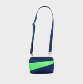 Susan Bijl the new bum bag navy & greenscreen small