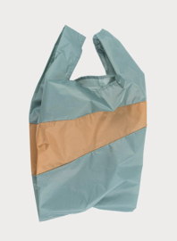 Susan Bijl - The New Shopping Bag - Grey & Camel LARGE