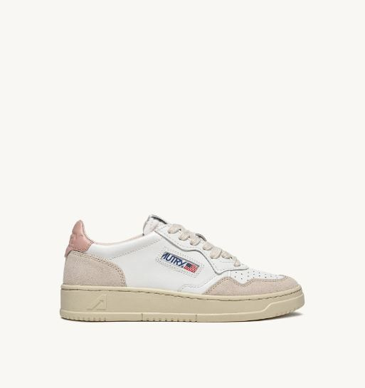 Autry LS37 medalist low leather suede white/ powder