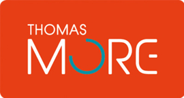 Sweatvest Grijs met logo Thomas More vooraan en logo BLT achteraan