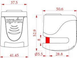 Kovix Smart Alarm Disc Lock USB