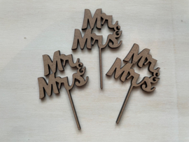 Cupcake toppers Mr & Mrs
