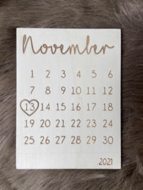 Aankondiging kalender