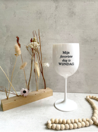 Wijnglas - Favoriete dag is Wijndag