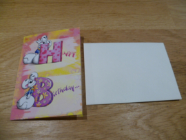 Diddl mini kaart : Happy Birthday ! met enveloppe