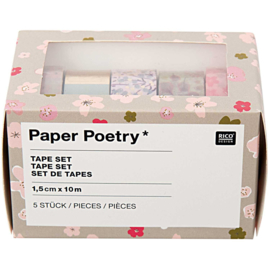 5 delig Washi Tape set bloemen