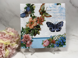 Ambiente vlinders en bloemen servet nr H342