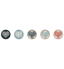 Studio light Vintage hartjes stickers op rol 100 pcs