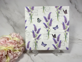 Ambiente bosjes lavendel en vlinders servet nr 72