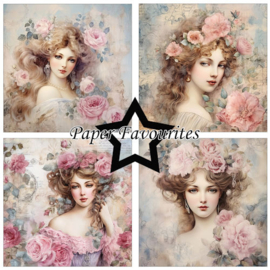 Paper Favourites Vintage ladies rose