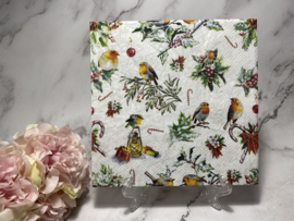 Ambiente roodborstjes Kerst ornamenten servet  nr 661