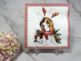 PAW kerst hond servet nr H331