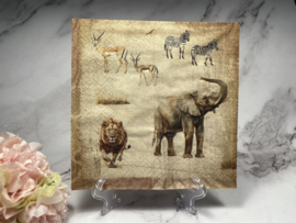 Ti flair dieren Afrika  servet nr H380