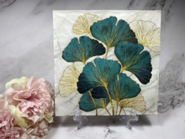 Daisy gold ginkgo bloemen  servet nr H265