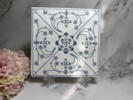 Delfts blauw dunne lijnen knutsel servet nr 289