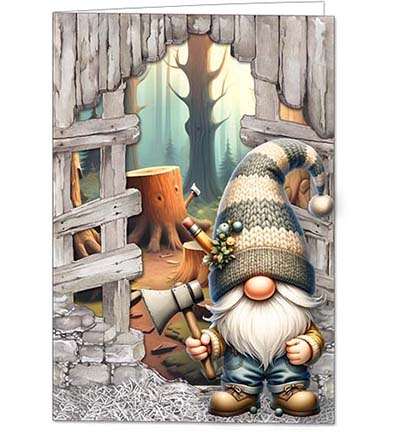 Gnomes adventures 01  art journaling card making