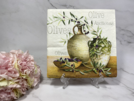Ambiente olijven in pot servet nr H64
