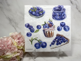 Ambiente blauwe bessen servet nr M508