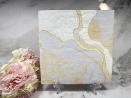 Ambiente marble wit goud servet nr Hwit532