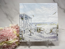 Strand huis servet 2x2 afb. nr HM475