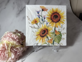 Zonnebloemen knutsel servet nr 151