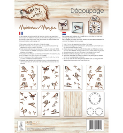 8x Decoupage vellen Musjes A4