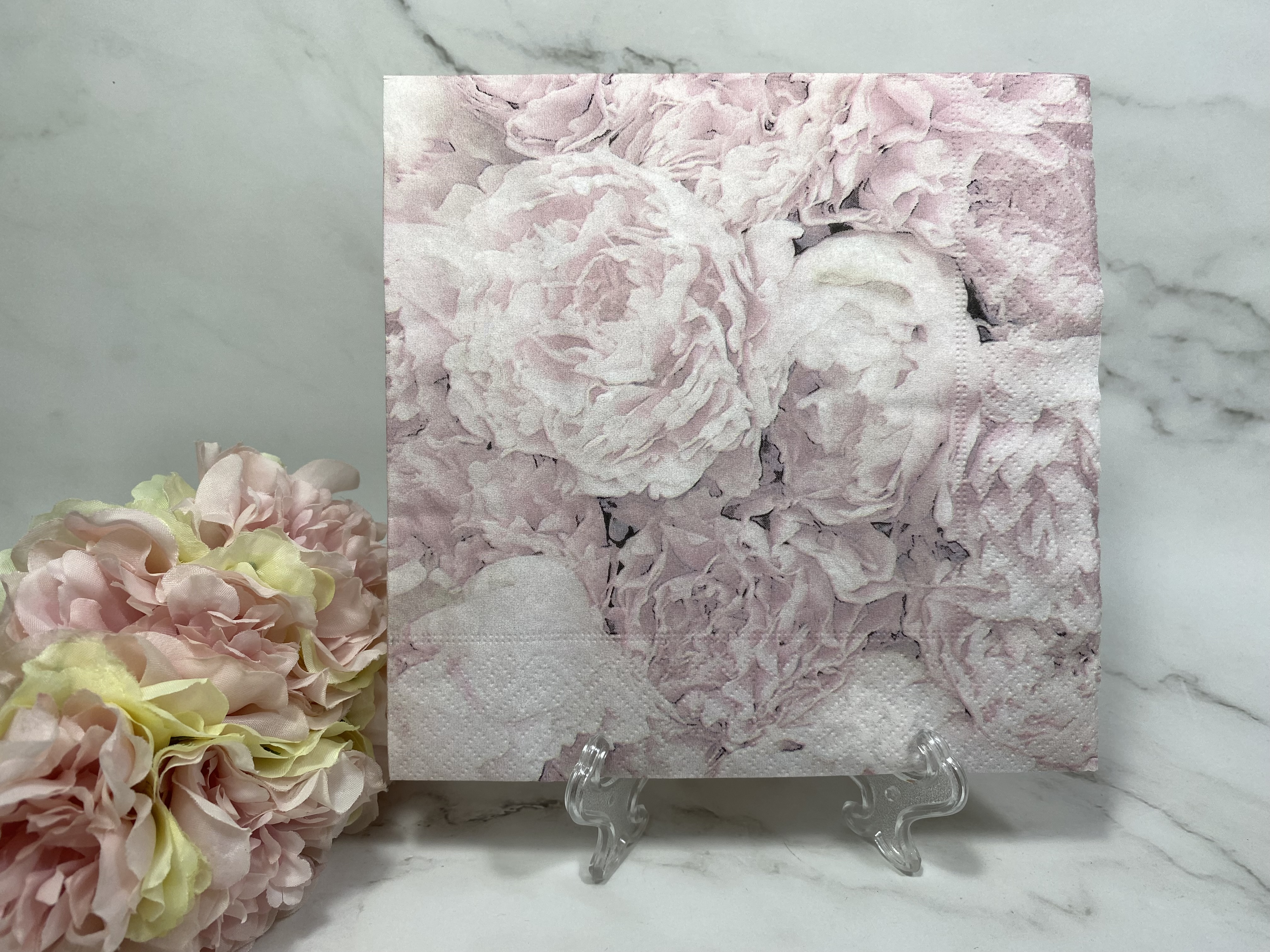 Sagen roze pioen rozen servet nr HM414