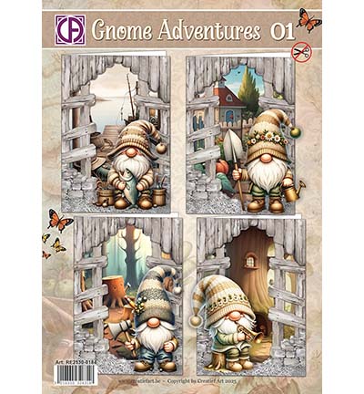 Gnomes adventures 01  art journaling card making