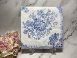 IHR Delfts licht blauw bloemen en fazant servet nr H98