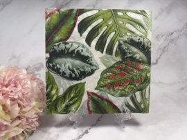 Exotische bladeren knutsel servet nr HM430