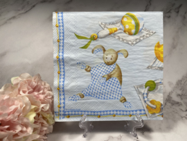 Ambiente blauw baby servet HB126