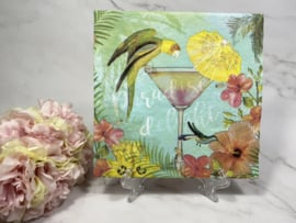 Zomer cocktail servet 2x2 afb. nr HM440