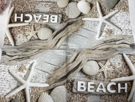 Ambiente Beach zeester schelpen servet nr HM368