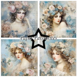 Paper Favourites Vintage ladies blue