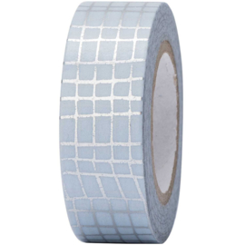 1 rolletje Washi Tape zilver kleur