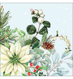 Kerstster wit  servet  nr 300