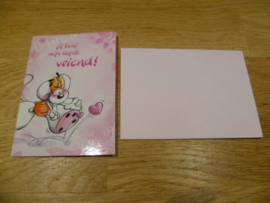 Diddlina mini kaart : Jij bent mijn liefste vriend! met enveloppe