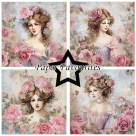 Paper Favourites Vintage ladies rose
