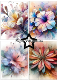 Paper Favourites Abstract flowers A6