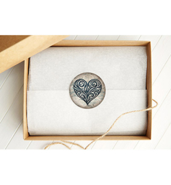 Studio light Vintage hartjes stickers op rol 100 pcs