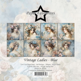 Paper Favourites Vintage ladies blue