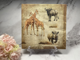 Ti flair dieren Afrika  servet nr H380