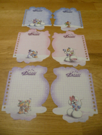 6x Diddl A6 shaped kerst notitieboek blaadjes