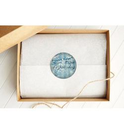 Studio light Vintage fijne verjaardag stickers op rol 100 pcs