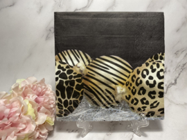 Kerstballen tijger print knutsel servet  nr HM681